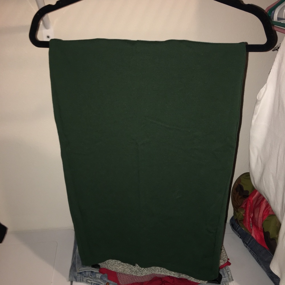 High waisted midi skirt